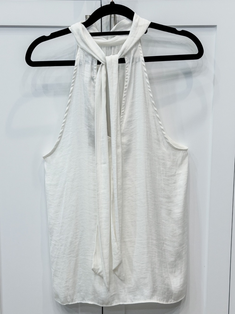 Naked Zebra White Collared Sleeveless Halter Sz M - Picture 6 of 8